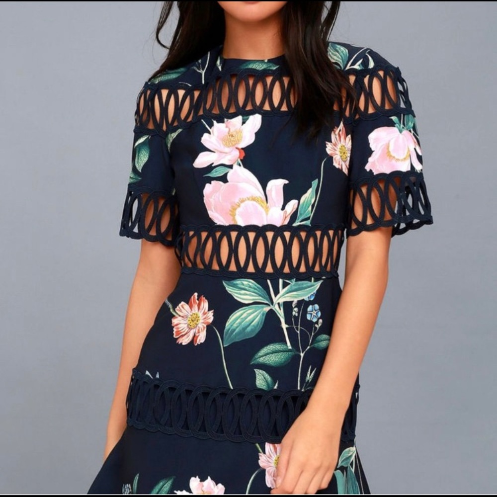 Keepsake Fit and Flare Peek A Boo Easter Spring Mini Dress